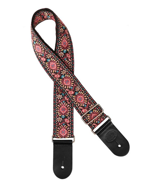 Guitar shoulder strap, in jacquard fabric, multicolor