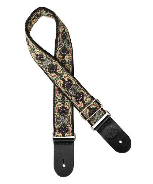 Guitar shoulder strap, in jacquard fabric, multicolor