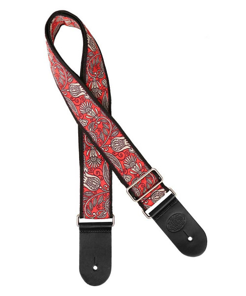 Guitar shoulder strap, in jacquard fabric, multicolor