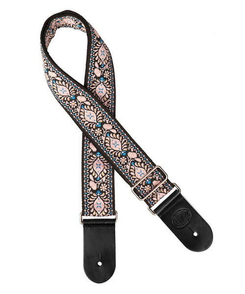 Guitar shoulder strap, in jacquard fabric, multicolor