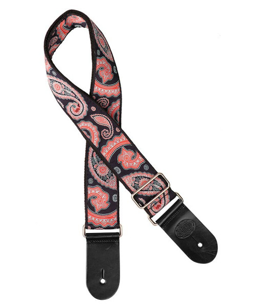 Guitar shoulder strap, in jacquard fabric, multicolor