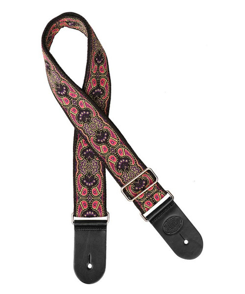Guitar shoulder strap, in jacquard fabric, multicolor