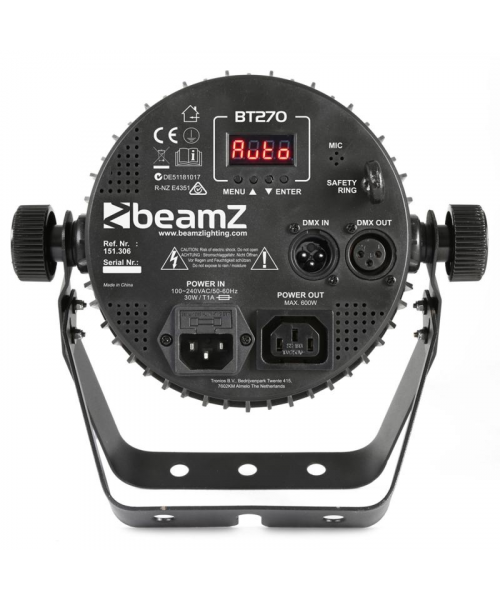 BEAMZ BT270 Led Flat Par 7x6W RGBW 4-1 DMX IRC