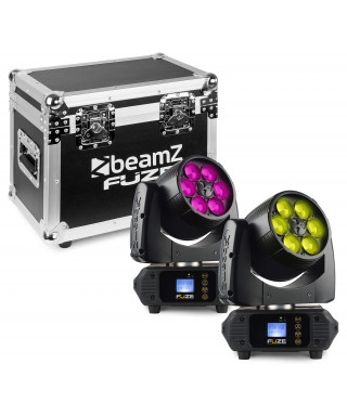 BEAMZ FUZZE610Z WASH LED 6X10W RGBW 2pc FC