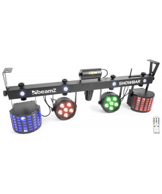 BEAMZ 2XPAR 6x4 IN1 2XDERBY showbar, Laser R / G DMX