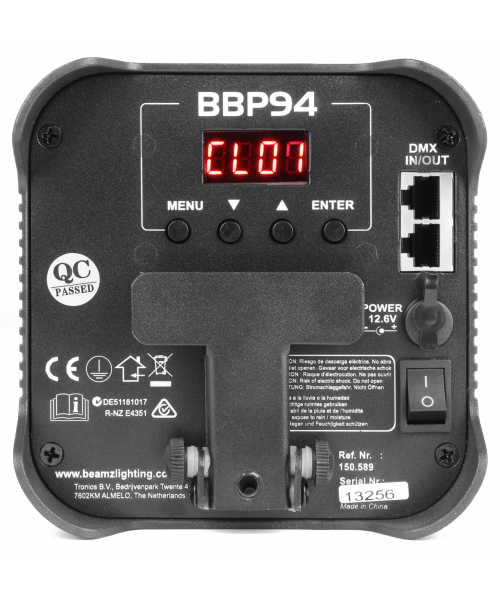 BEAMZ BBP94 Uplight Par 4x 10W 6in1