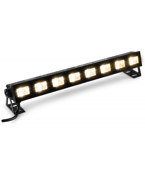 Beamz buvw83 led bar 8x3w uv/ww 2in1