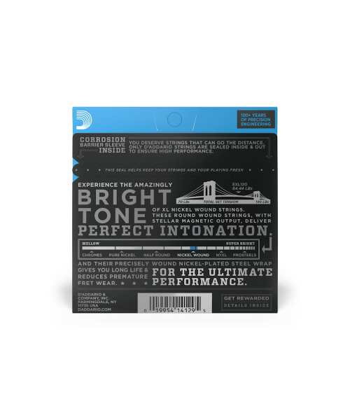 D'ADDARIO EXL120 NICKEL WOUND 009-042