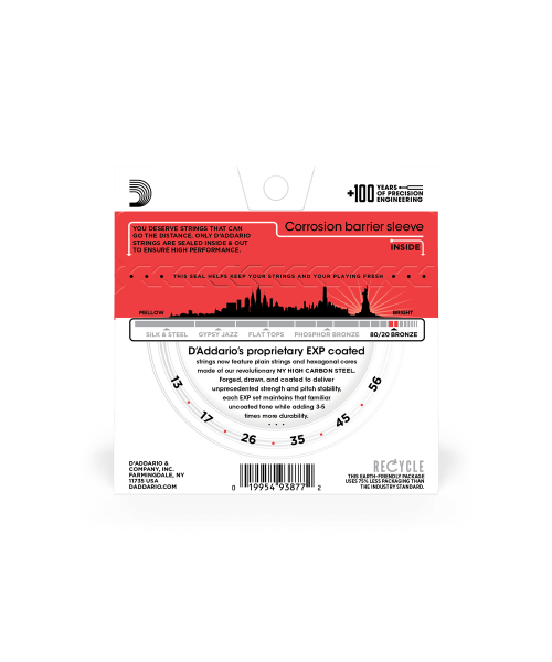 D'ADDARIO EXP12 COATED PHOS-BRONZE 013-056