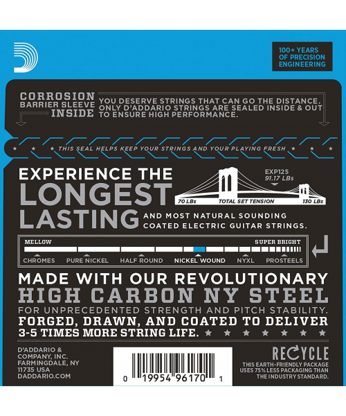 D'ADDARIO EXP125 COATED NICKEL 009-046