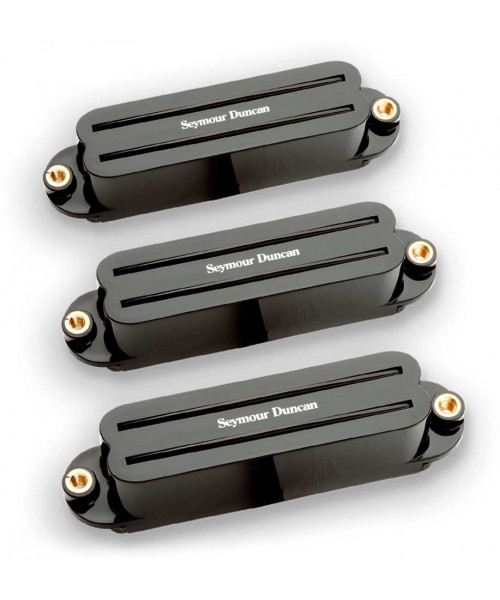 seymour duncan set, hot rails, strat black