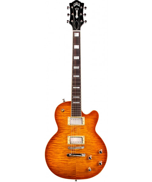 Guild bluesbird flame top ice tea burst