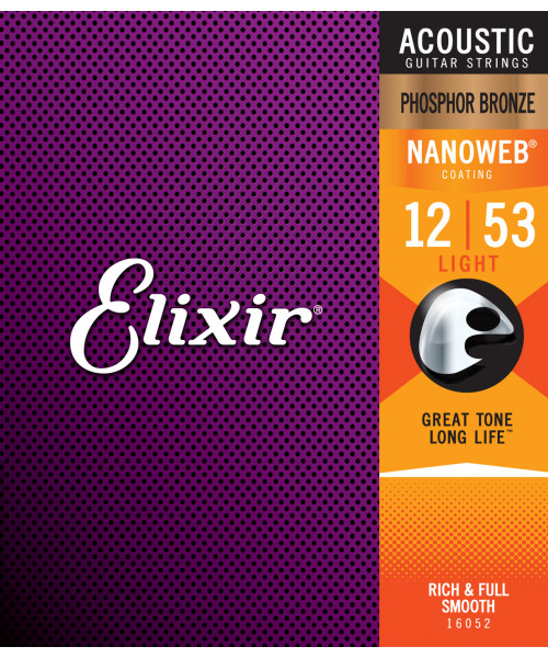 ELIXIR 16052 ACOUSTIC PHOSPHOR BRONZE NANOWEB