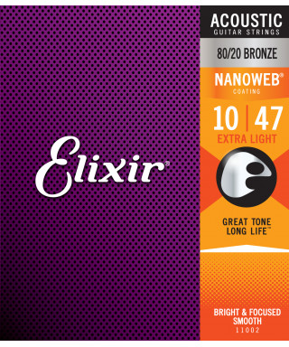 Elixir 11002 acoustic 80/20 bronze nanoweb