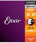 Elixir 11002 Acoustic 80/20 Bronze Nanoweb