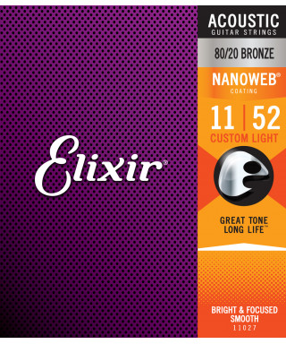 Elixir 11027 acoustic 80/20 bronze nanoweb