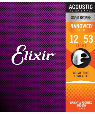 Elixir 11052 acoustic 80/20 bronze nanoweb