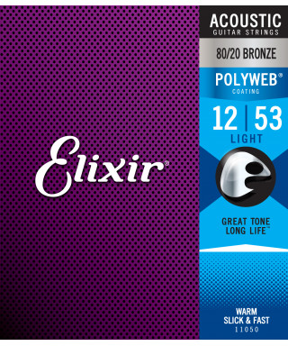 Elixir 11050 acoustic 80/20 bronze polyweb