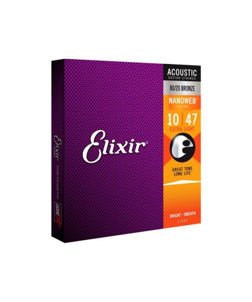 Elixir 11002 acoustic 80/20 bronze nanoweb