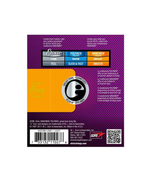 Elixir 11027 acoustic 80/20 bronze nanoweb