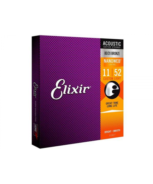 Elixir 11027 acoustic 80/20 bronze nanoweb