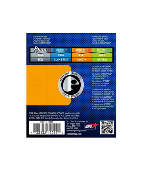 Elixir 12052 Electric Nickel Plated Steel Nanoweb