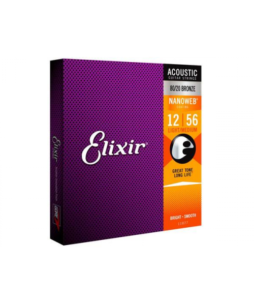 elixir 11077 acoustic 80/20 bronze nanoweb