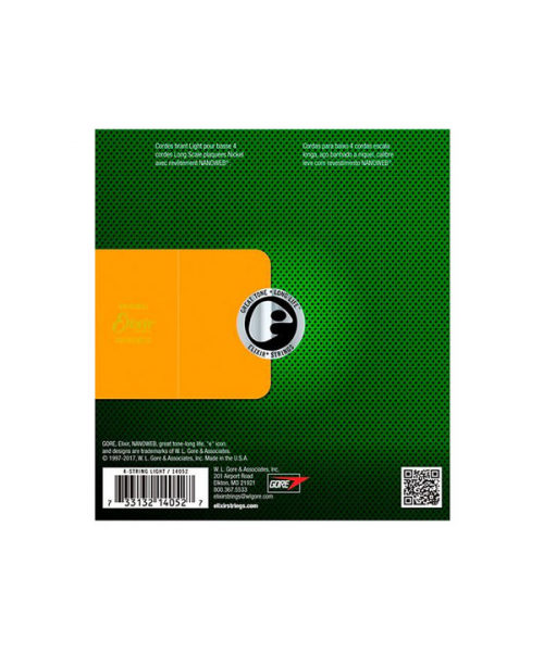 elixir 14052 electric bass nickel plated steel nanoweb