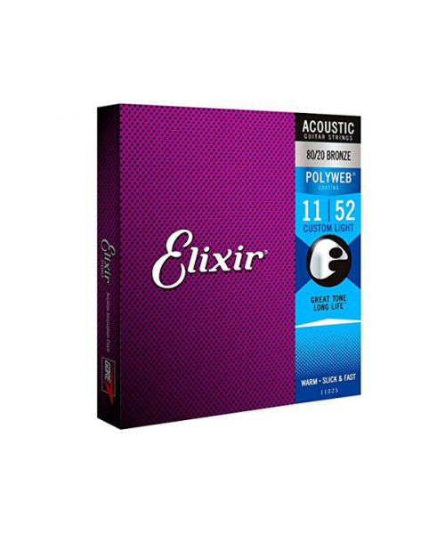 Elixir 11025 Acoustic 80/20 Bronze Polyweb