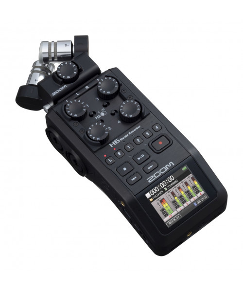 Zoom - H6-BLK - Registratore portatile a 6 tracce, microfoni