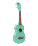 Kala MK-Saints / GRN - Ukulele soprano shark - Surf Green - c / bag