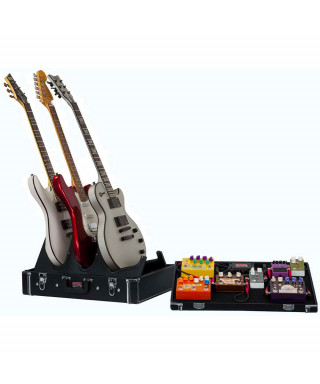 Gator GW-Gigboxjr - Pedaliera and triple briefcase stand for guitar