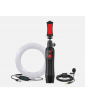 IK Multimedia Irig Video Creator Bundle - IRIG MIC LAV, IKLIP Grip Pro and LED RING 6 ''