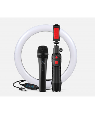 IK Multimedia Irig Video Creator HD Bundle - IRIG MIC HD 2, IKLIP Grip Pro LED RING 10