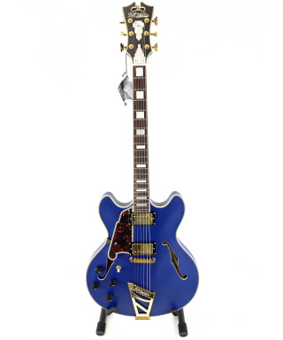 D'ANGELICO DELUXE DC (STAIRSTEP) MATTE ROYAL BLUE LEFT HAND