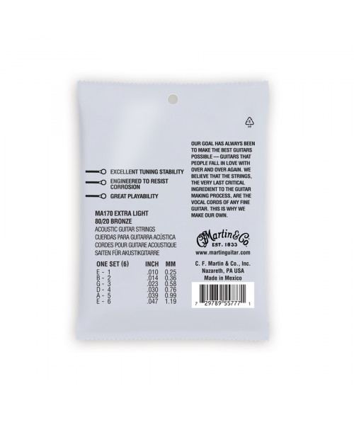 MARTIN & CO. MA170 Authentic SP Extra Light Bronze 10-47