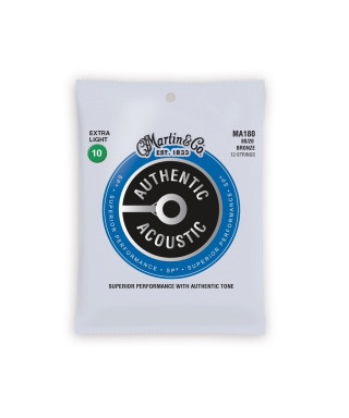 MARTIN & CO. MA180 Authentic SP Extra Light 12-Bronze strings 10-47