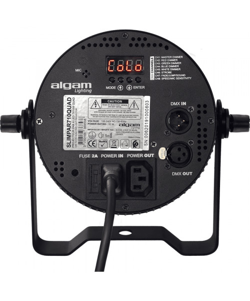 ALGAM LIGHTING SLIMPAR-710-QUAD PROIETTORE PAR LED 7 X 10W RGBW