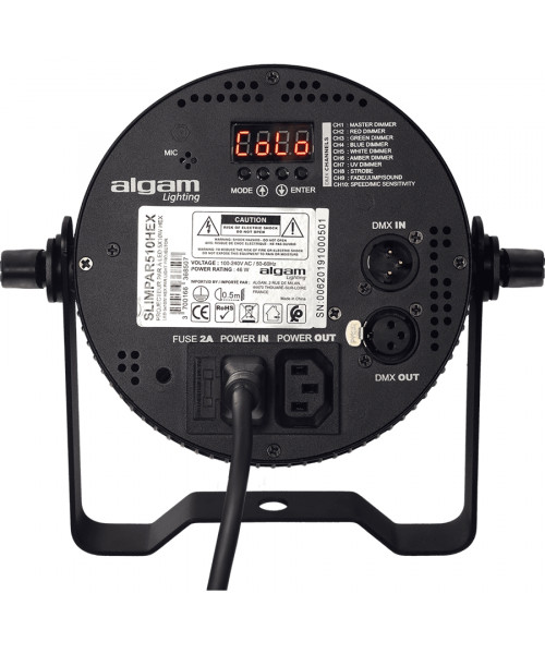 ALGAM LIGHTING SLIMPAR-510-HEX PROIETTORE PAR LED 5 X 10W RGBWAU