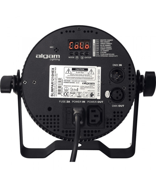 ALGAM LIGHTING SLIMPAR-1210-HEX PROIETTORE PAR LED 12 X 10W RGBWAU
