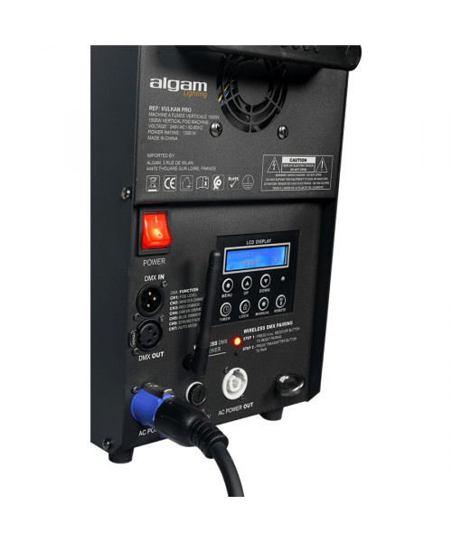 ALGAM LIGHTING VULKAN PRO MACCHINA DEL FUMO VERTICALE/ORIZZONTALE EFFETTO CO2