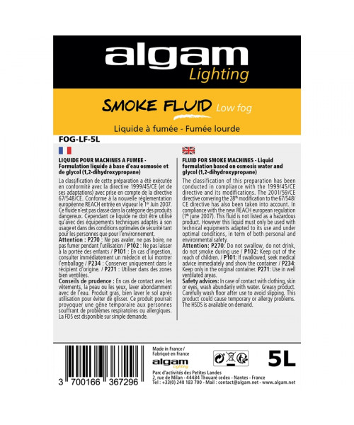 ALGAM LIGHTING FOG-LF-5L LIQUIDO FUMO BASSO 5L