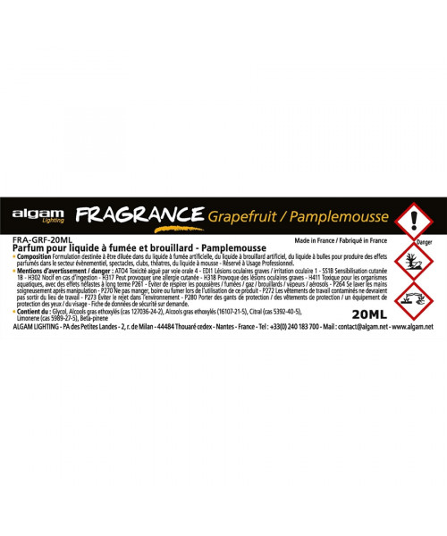 ALGAM LIGHTING FRA-GRF-20ML PROFUMO PER LIQUIDO DEL FUMO 20ML POMPELMO