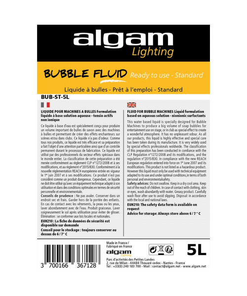 ALGAM LIGHTING BUB-ST-5L LIQUIDO BOLLE 5L