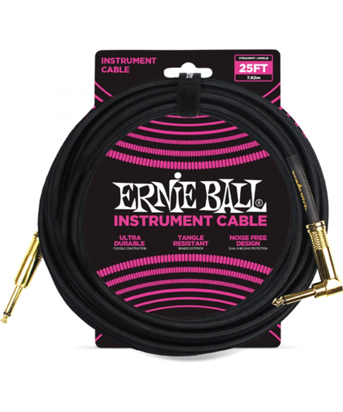 ERNIE BALL - 6058 CAVO BRAIDED BLACK/BLACK 7,62 M