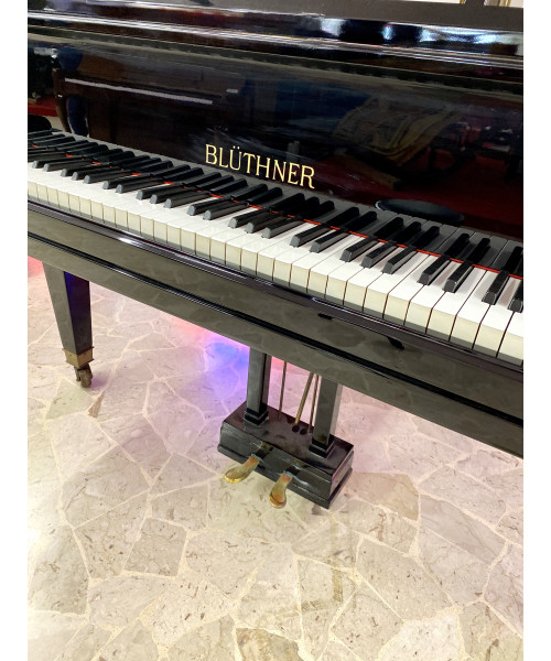 Half piano Blüthner black glossy