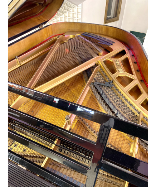 Half piano Blüthner black glossy