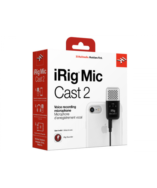 IK Multimedia iRig Mic Cast 2 - Microfono per registrazioni vocali
