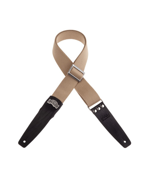 MAGRABO' Stripe sc cotton beige 5cm black core terminals, buckle recta silver