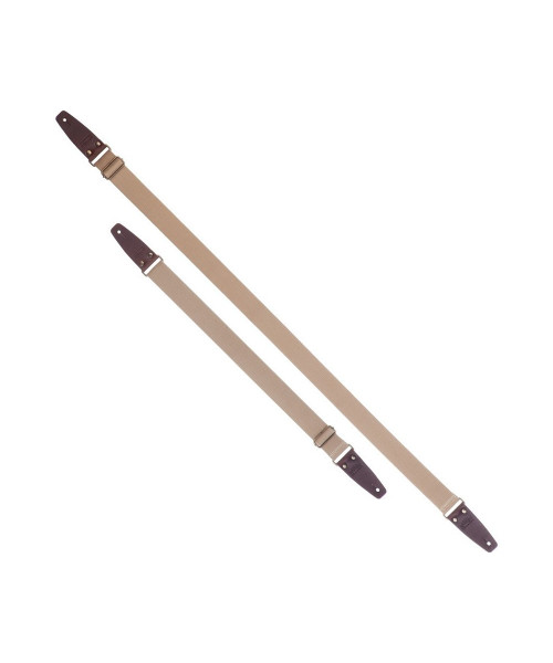 MAGRABO' Stripe SC Entry Beige 5 cm terminali Marrone Scuro fibbia Ottone Antico